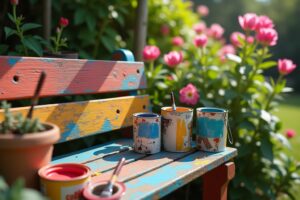 Ausgefallene Gartenbänke streichen: Ideen